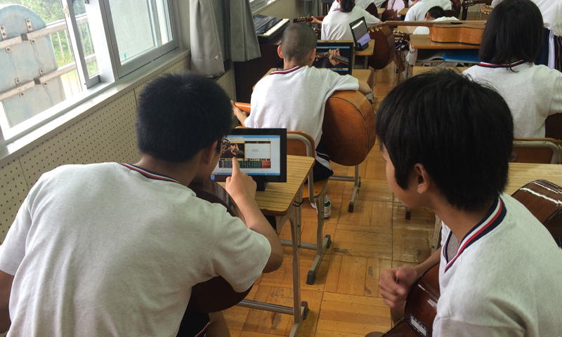 湖東中学校授業風景