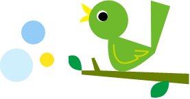 木に止まって歌う鳥